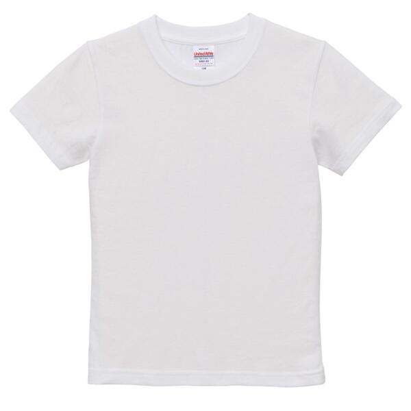 UNITED ATHLE　5.6オンスハイクオリティーTシャツキッズ　ホワイト【本体価格(税抜)￥1,150】500102-ホワイト(90-160) サムネイル