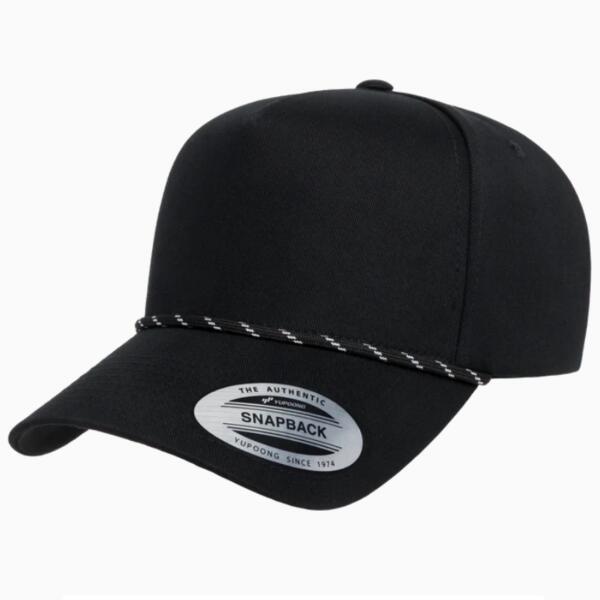 YP CLASSICS（ユーポンクラシックス）Retro Cotton Blend 5-Panel Snapback Cap with Braided Rope【本体価格(税抜)￥4,490】 サムネイル